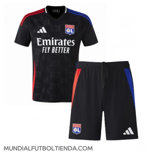 Camiseta Olympique Lyonnais Segunda Equipación Replica 2024-25 para niños mangas cortas (+ Pantalones cortos)